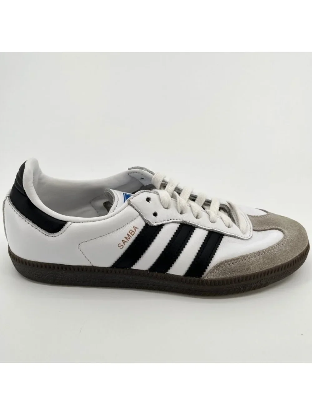 Adidas Samba OG Mens Size 5.5 White Black Gum Athletic Leather Shoes Sneakers
